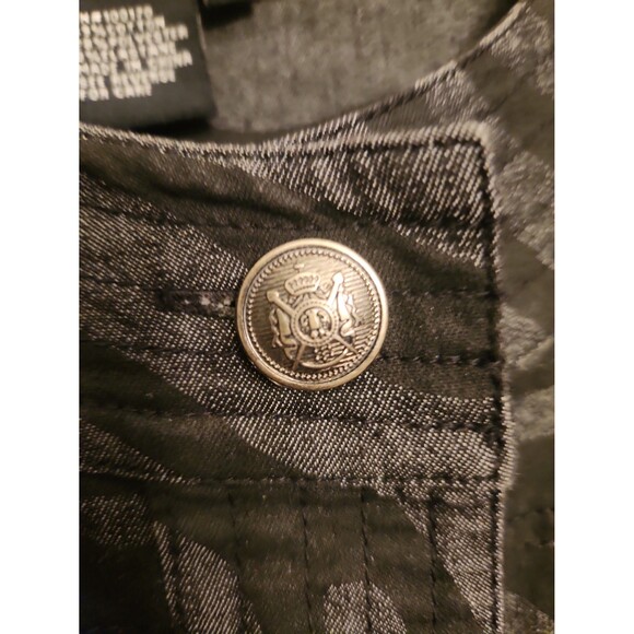 Sandro Petite Black & Gray Zebra-Print Buttoned Jacket 3/4 Sleeves Size PL - Picture 4 of 10